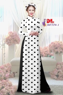 Vải áo dài chấm bi