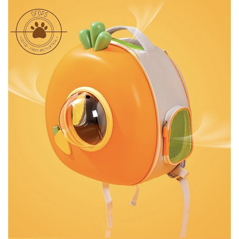 Balo/Túi vận chuyển cho chó mèo mẫu củ cà rốt dễ thương size lớn - 4pets official