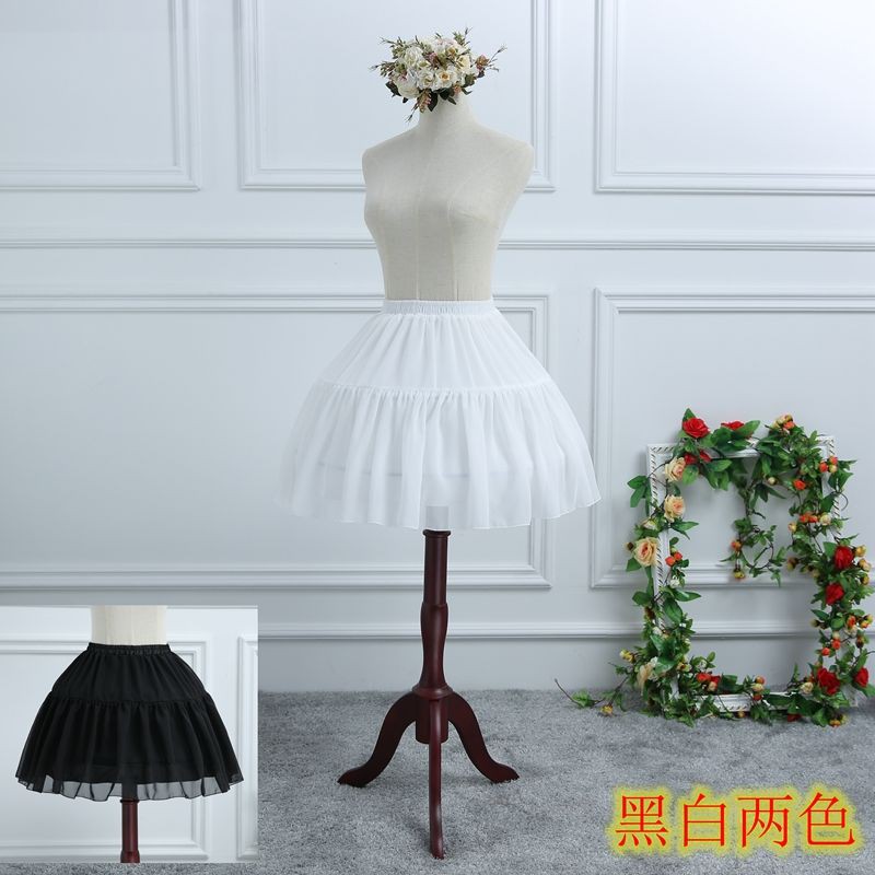 Mềm Chân Váy Ngắn Phối Lưới Màu Trắng Phong Cách Lolita