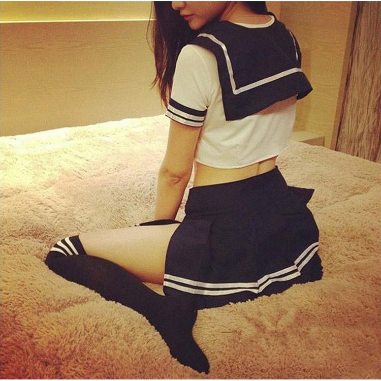 Sexy lingerie set sense of tight-fitting student uniform miniskirt cosplay stage costume | BigBuy360 - bigbuy360.vn