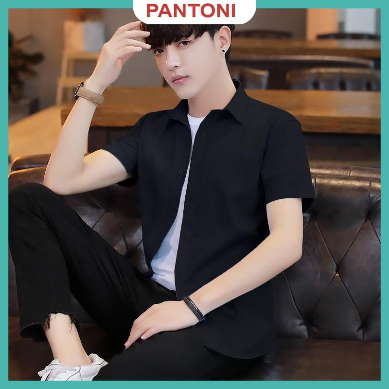 Áo sơ mi nam TAY NGẮN cao cấp - Chất liệu lụa , không nhăn, thoáng mát, thấm hút mồ hôi(SML) | BigBuy360 - bigbuy360.vn