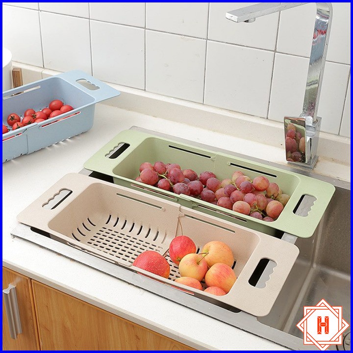 Rổ nhựa chữ nhật gác bồn rửa chén điều chỉnh kích thước tiện dụng,rổ nhựa để bồn rửa chén tiện lợi