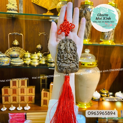 Khánh Treo Xe Ô Tô Phật Bản Mệnh - Thượng Lộ Bình An - May Mắn - Gỗ Trầm Hương Phong Thuỷ Tự nhiên
