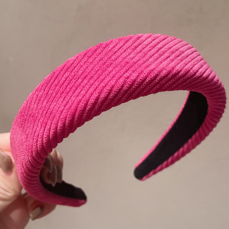 Cài tóc vải nhung màu trơn đơn giản thời trang