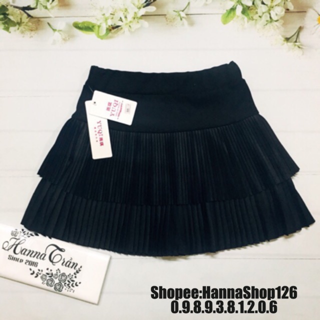 Chân váy li tăm 2 tầng hàng sịn Quảng Châu❤️