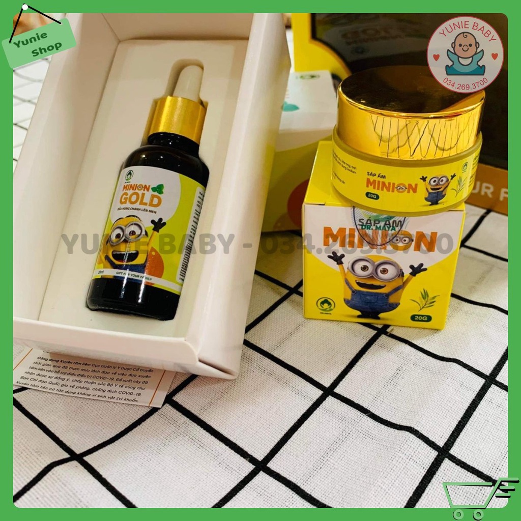 [TẶNG KÈM KHĂN ƯỚT] Dầu húng chanh Minion 30ml