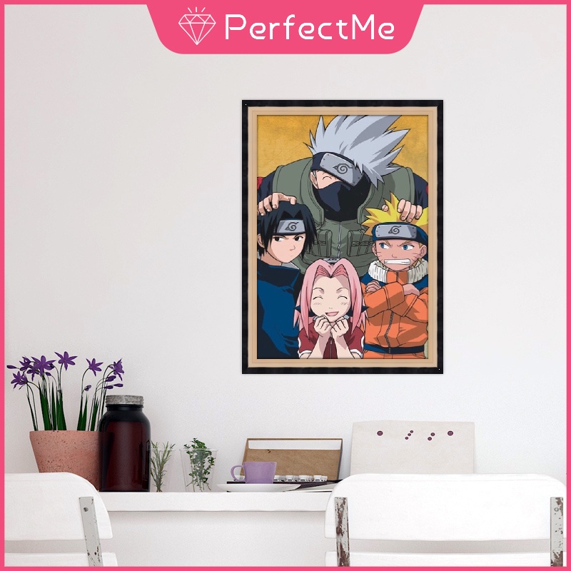 Bộ tranh đính đá 5D họa tiết hoạt hình Naruto độc đáo DIY dùng trang trí