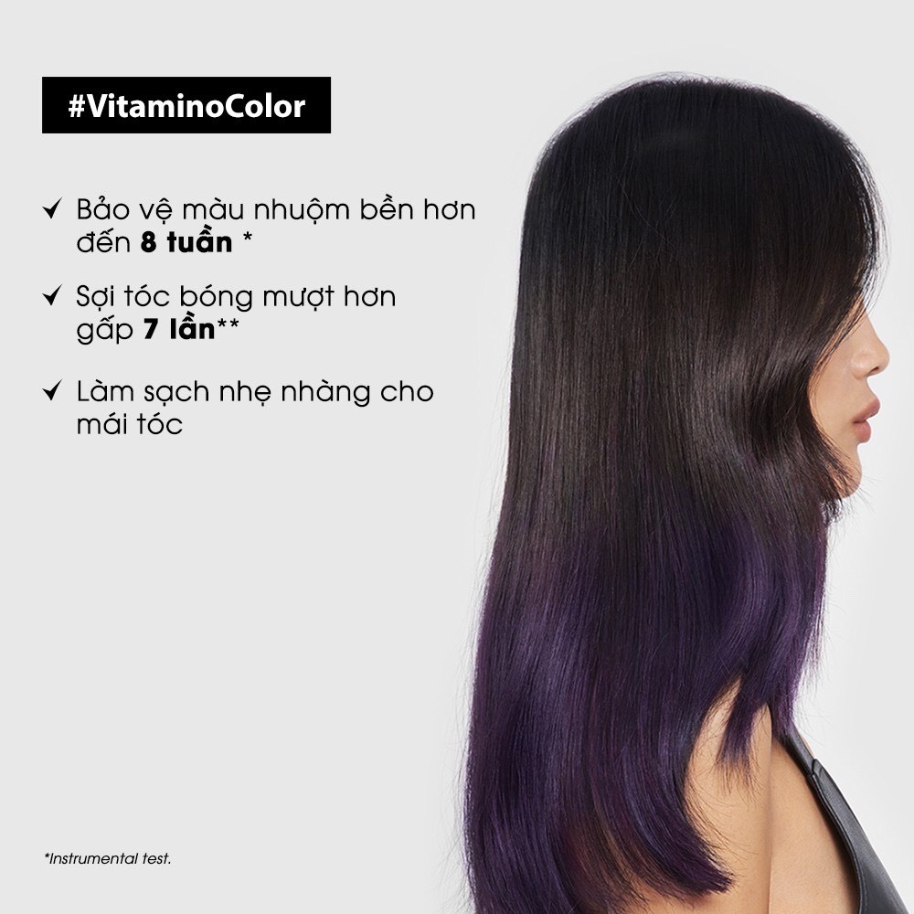 Combo gội và mặt nạ giữ màu tóc nhuộm L'Oréal Serie Expert Vitamino Color - L'