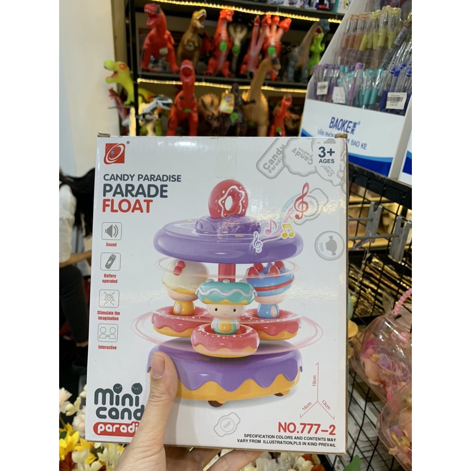 Bộ đồ chơi vòng xoay tiệc bánh Donut cho bé