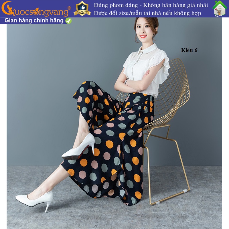 Quần ống rộng nữ quần cullottes lửng GLQ153 Cuocsongvang | BigBuy360 - bigbuy360.vn