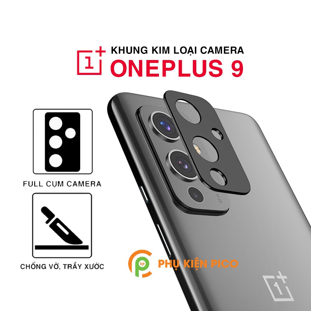 Dán camera Oneplus 9 khung kim loại bảo vệ an toàn camera sau - Ốp viền camera Oneplus 9