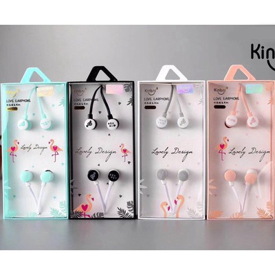 Tai nghe đôi ngựa thần unicorn TNDI4 Kn-739 earphone hồng hạc cute dễ thương