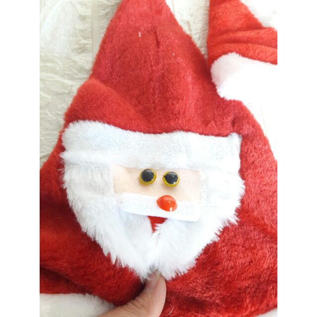 Mũ nhung hình mặt ông già NOEL chất đẹp [Siêu hot]