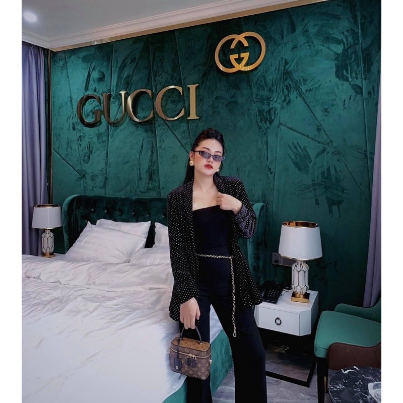 ÁO VEST NHUNG KIM TUYẾN BLING