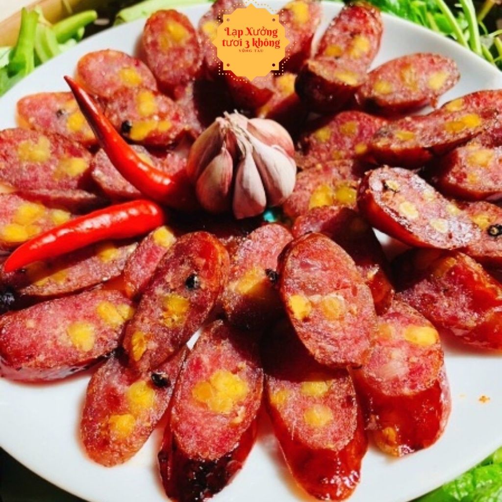 Lạp xưởng trứng muối, lạp xưởng tươi 3 không,loại đặc biệt, không nghe mỡ, 1kg và 0.5kg | BigBuy360 - bigbuy360.vn
