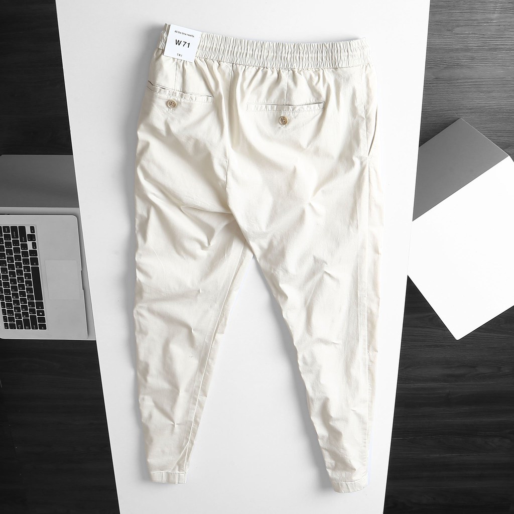 Quần Kaki Unisex lưng thun Siêu nhẹ Dáng Âu Phong Cách dạo chơi (55 - 95kg)