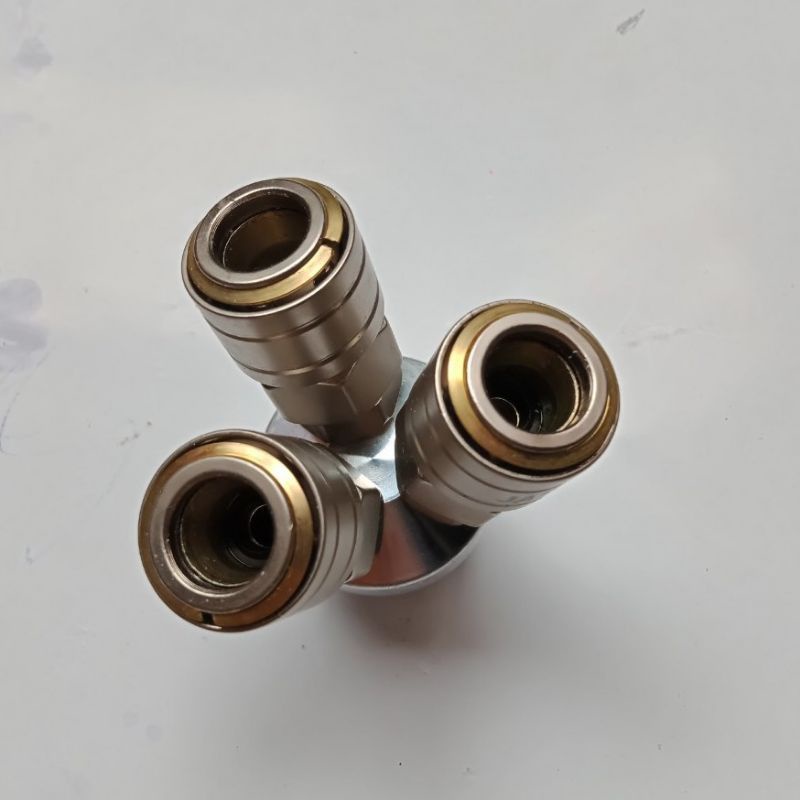 Chia 3, chia 2 tròn tự động, Chạc 3 ngã khí nén cac loại: ren trong 13, ren ngoài 21 chất lượng cao.