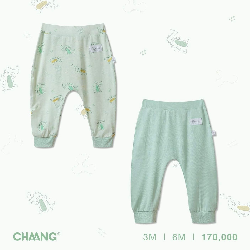 Chaang set 2 quần cotton dài Lake cho bé sơ sinh, quần dài trẻ em