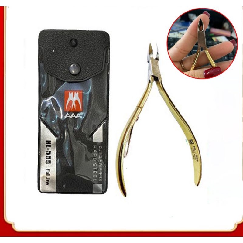 Kềm cắt da AAA HL555 màu vàng, Kìm nhặt da AAA HL555, Kìm HL555