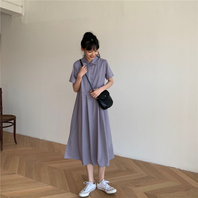 Đầm dáng dài phong cách Pháp đơn giản thanh lịch dành cho nữ