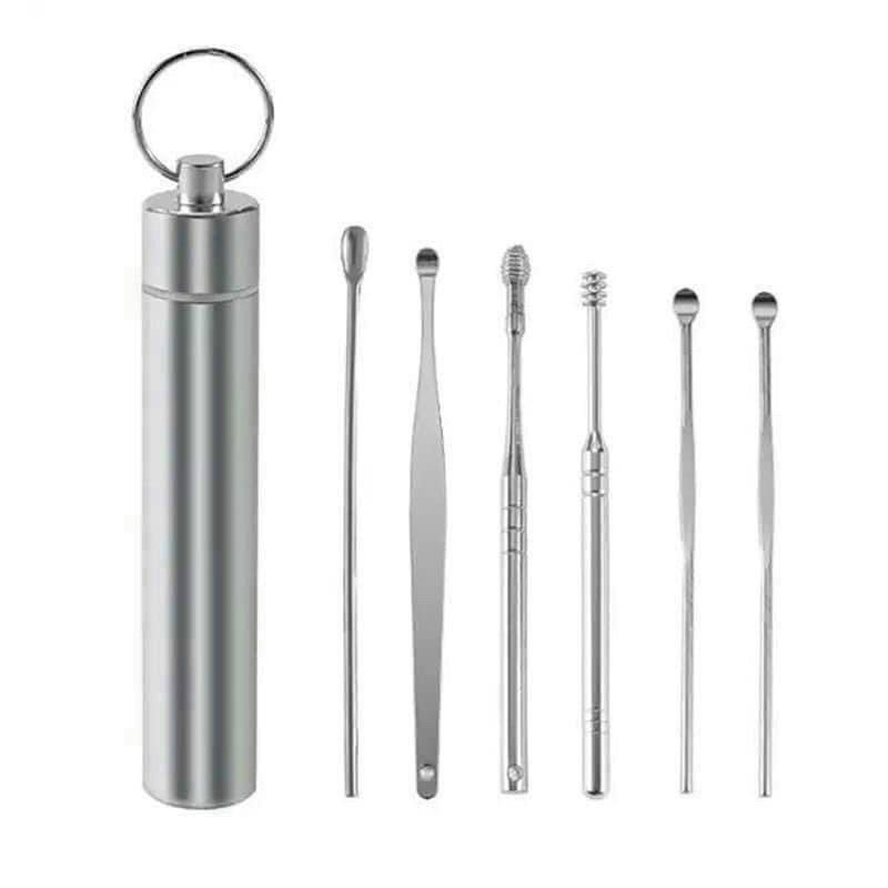 Bộ Dụng Cụ Lấy Ráy Tai 6 Món Inox Nhật Bản