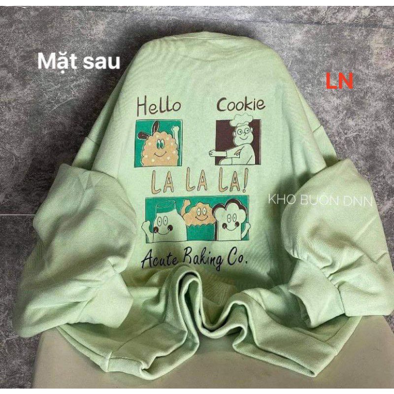 Áo nỉ cổ tròn in chữ Cookie cực đáng yêu.hangtotgiare98