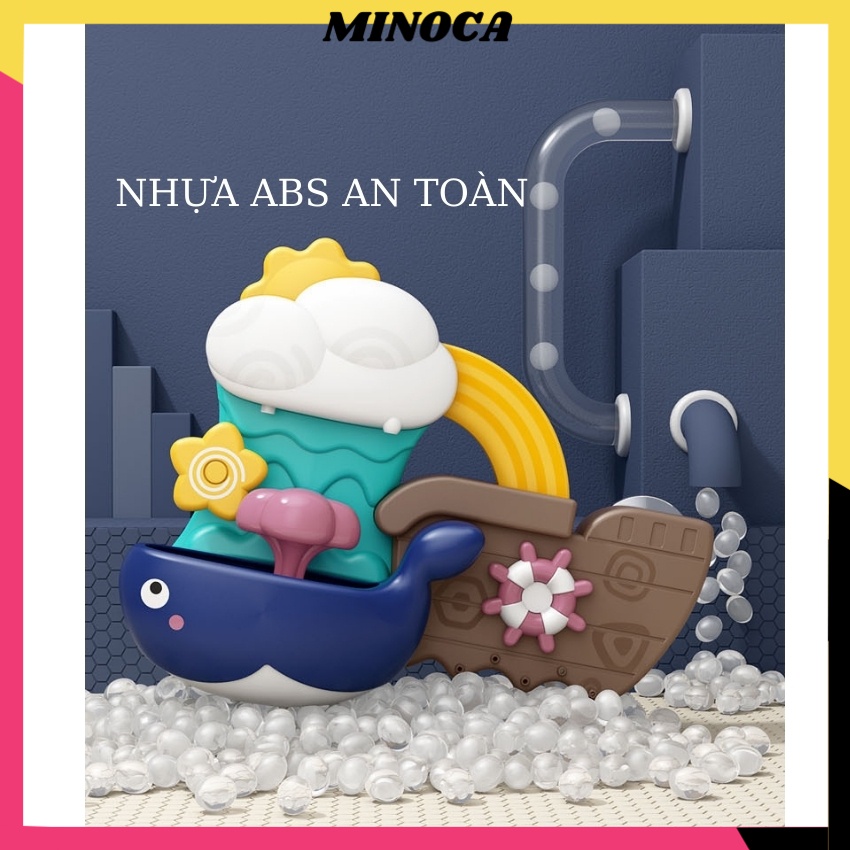 Bộ Đồ Chơi Nhà Tắm, Phòng Tắm Cho Bé Cá Voi Phun Nước MINOCA H029