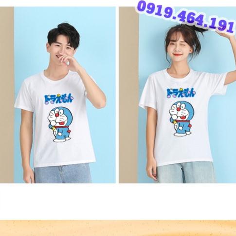 Áo thun doraemon mẫu uniqlo 2023, vải cotton dày mịn mát, phong cách hàn quốc 2023, có tay lỡ