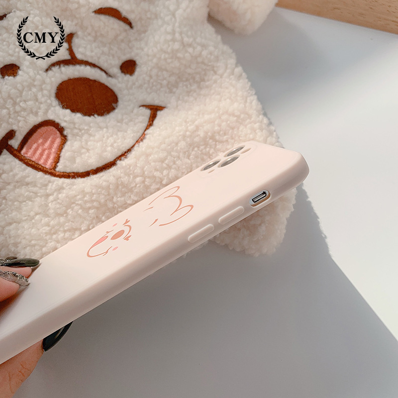 ốp iphone 11 Ốp điện thoại silicone in hình gấu dành cho iPhone11/11Pro 11pro Max X XR XS XS MAX 7 8 plus SE 13 pro max 13 mini