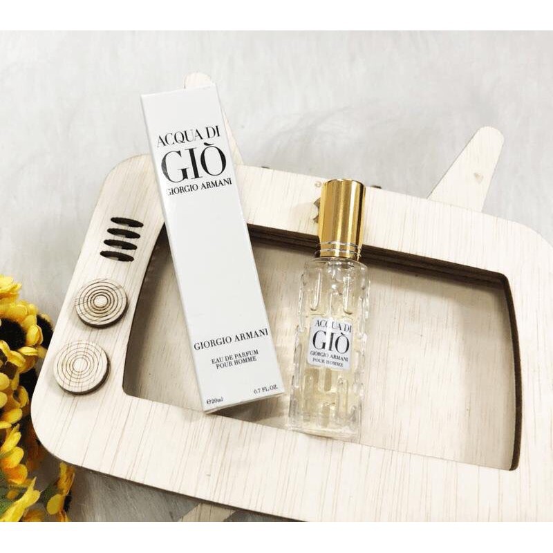 Nước hoa mini Gio trắng nam 20ml dạng chai xịt- Mùi AcQua Di Gio Trắng