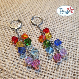 Bông tai pha lê Swarovski cầu vồng