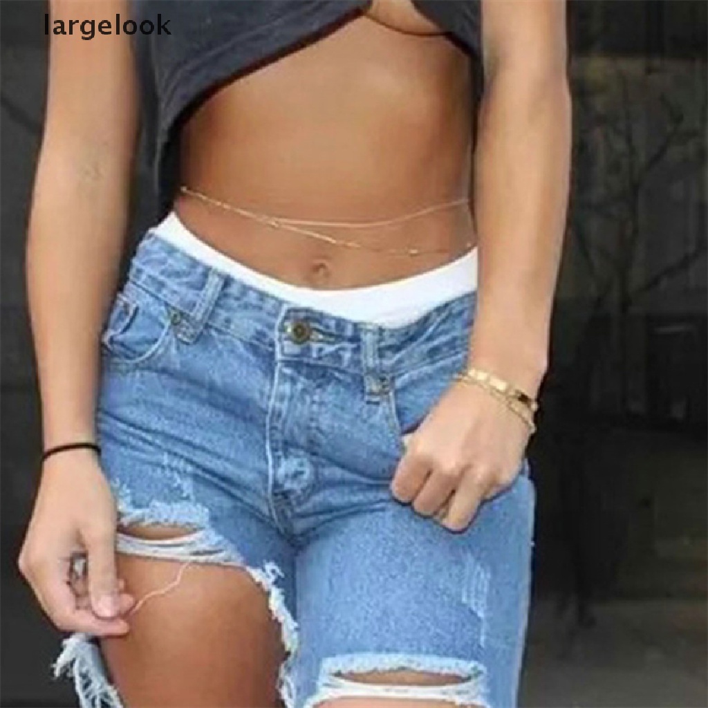 [Biglook] Dây Xích Đeo Hông Đính Kim Sa Trang Trí Bikini Đường Phố ♨Nóng Bỏng