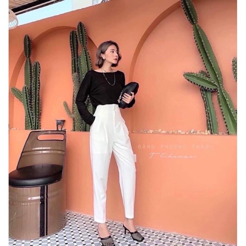 [Mã FAMAYWA giảm 10K đơn 50K] Quần Tây Baggy Cạp Liền 2 Khuy - Siêu Xinh | BigBuy360 - bigbuy360.vn