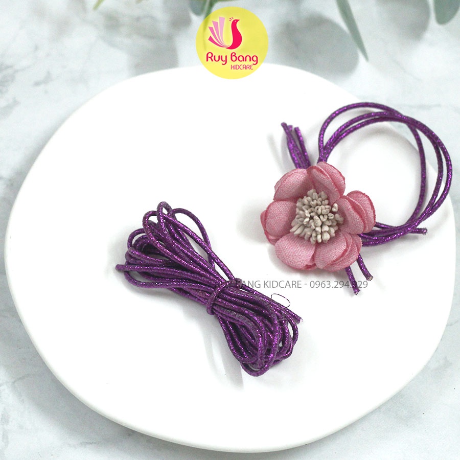 Chun buộc tóc nhũ met - cuộn 5m