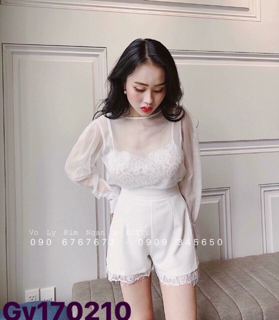 Jump ngắn tay dài  phối lưới