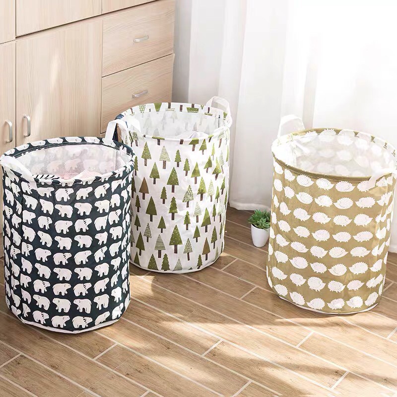 Sọt Vải Đựng Đồ Có Thể Gấp Gọn Size Lớn, Giỏ Đựng Quần Áo Đa Năng Vintage Adu79 - NEW