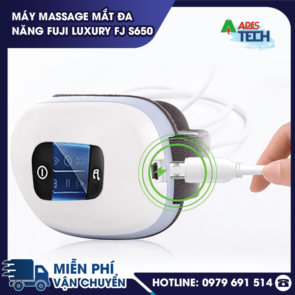 Máy Massage Mắt Đa Năng Fuji Luxury FJ S650 - Giảm đau mỏi mắt, quầng thâm, cải thiện thị lực