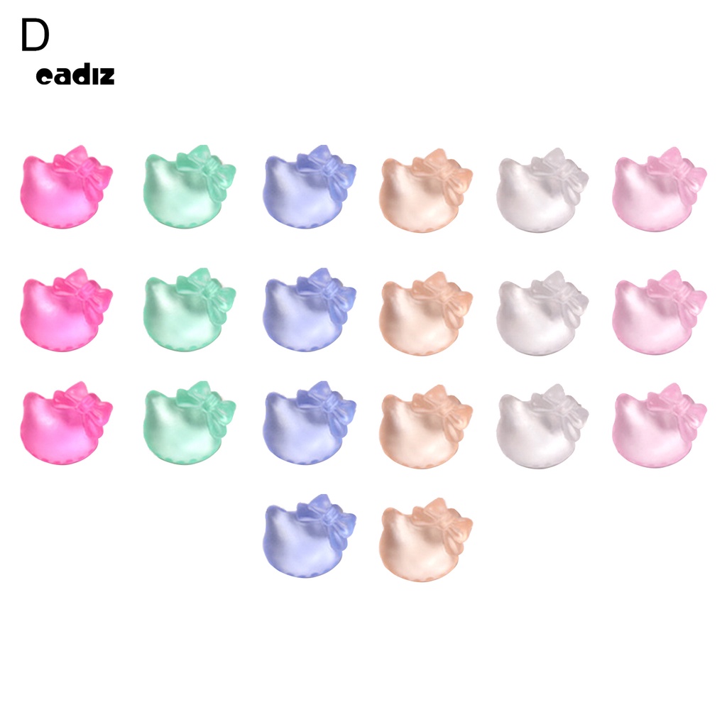 [Hàng mới về] Bộ phụ kiện trang trí móng tay màu kẹo trong suốt họa tiết hoạt hình đáng yêu