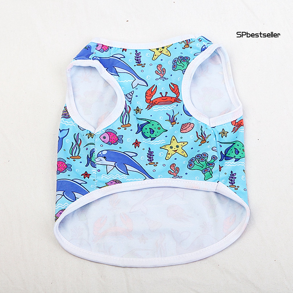 Áo Dệt Kim Thoáng Khí In Họa Tiết Hoạt Hình Cho Thú Cưng