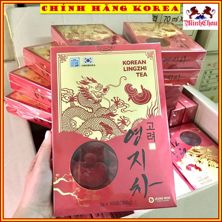 Trà Linh Chi Chính Hãng Hàn Quốc, Hộp 100 gói, minhchau