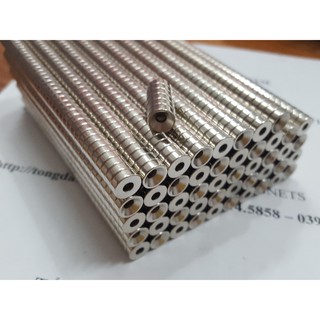 Nam châm 8x3 lỗ 3mm, nam châm viên có lỗ vát bắt vít lực hút mạnh