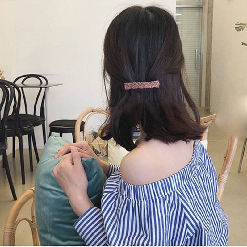 Kẹp tóc đính đá thanh lịch thời trang mùa xuân phong cách Hàn Quốc
