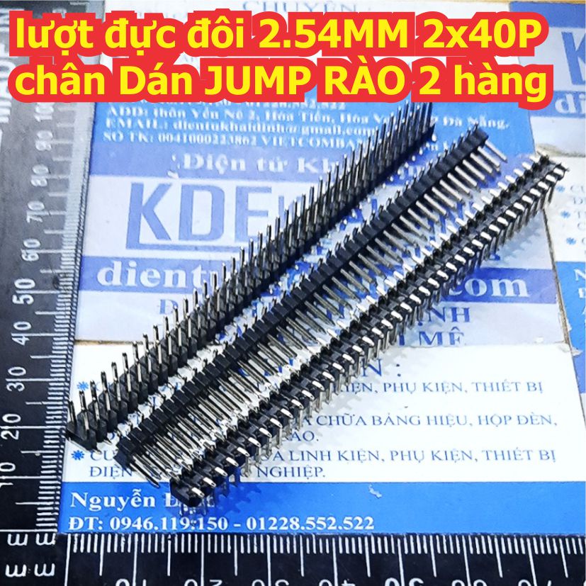 3 cái lượt đực đôi 2.54MM 2x40P chân Dán JUMP RÀO 2 hàng kde2895