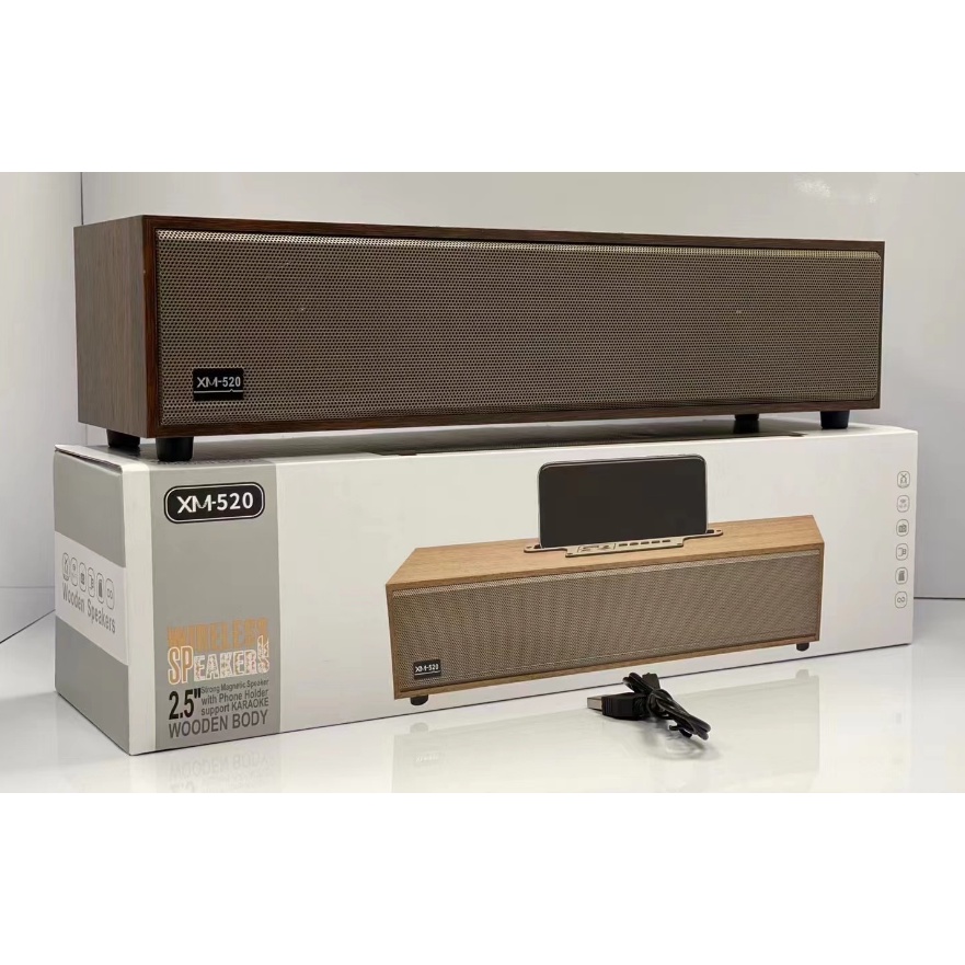 Loa Bluetooth Võ Gỗ XM-520 20W - Loa XM 520 Âm Thanh Cực Đỉnh Thiết Kế Sang Trọng Bass Siêu Trầm Siêu Ấm - BH 12 Tháng