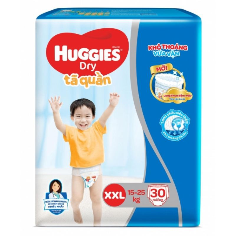 Tã quần Huggies Dry Pants xxl 30 miếng( 15-25 kg)