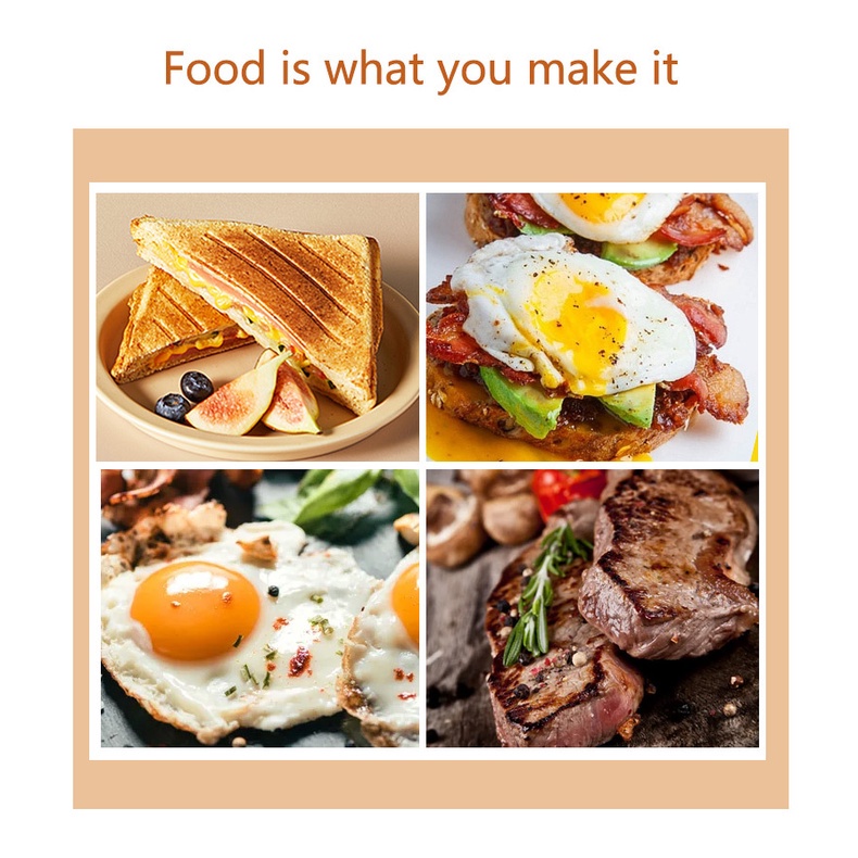 máy nướng bánh mì mini làm đồ ăn sáng-máy kẹp nướng bánh mì làm bánh kèm khuôn thiết kế chống bỏng RAF