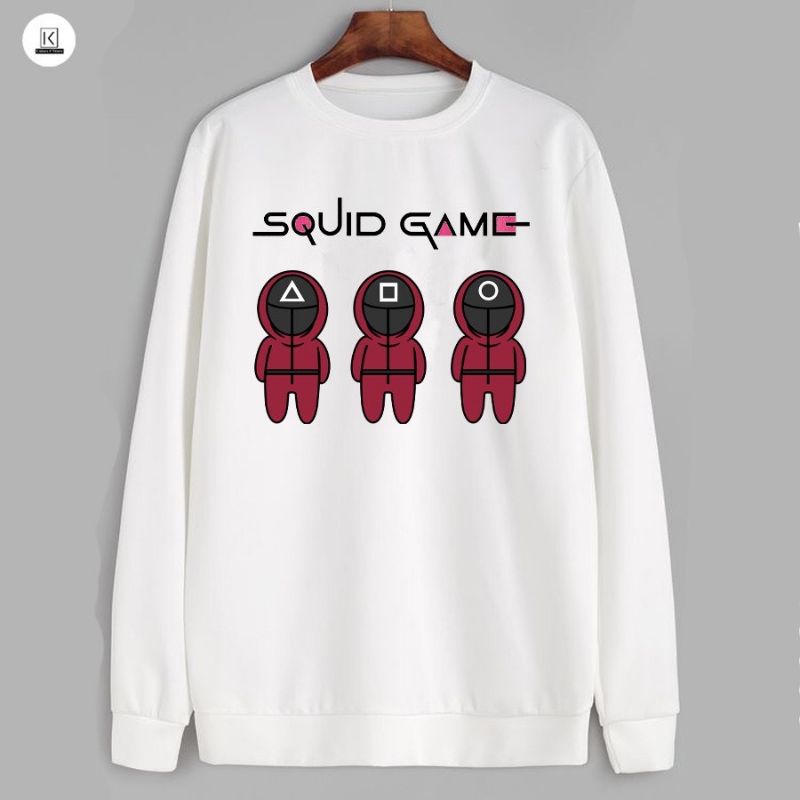 Áo sweater unisex hình Squid game7 có bigsize đến hơn 100kg vải nỉ bông dày mịn
