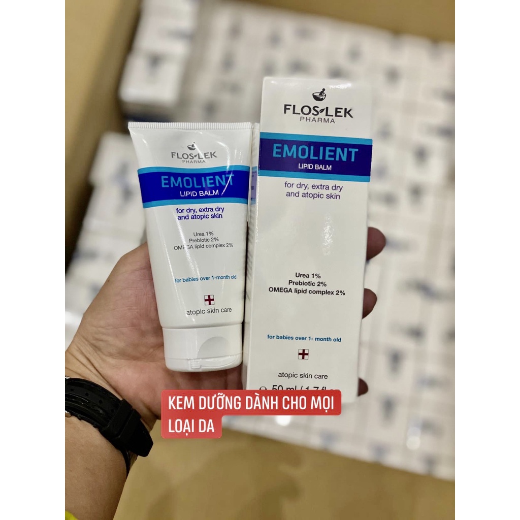 Kem dưỡng ẩm Floslek Lipid balm giúp hỗ trợ dưỡng ẩm làm giảm khô, mụn , sần do viêm da cơ địa