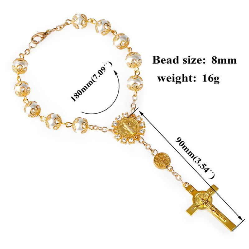 Vòng Tay Chuỗi Hạt Công Giáo Một Lần Tự Động Rosary Hoàn Hảo Cho Nữ