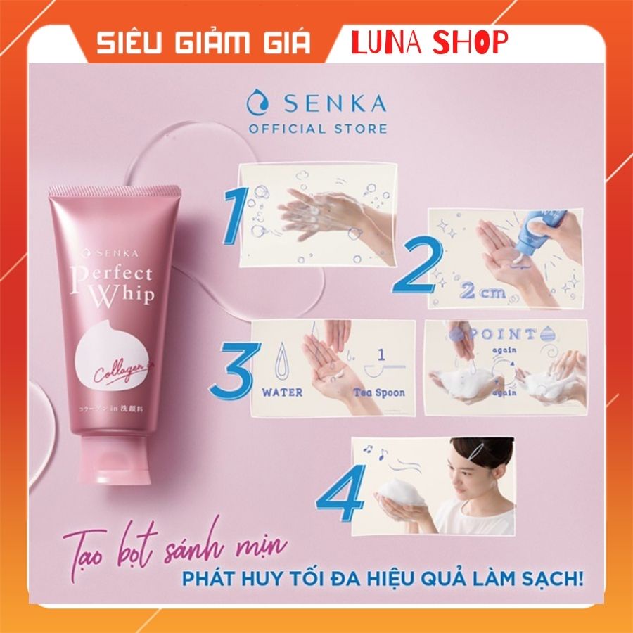 Sữa rửa mặt Shiseido Senka Perfect Whip